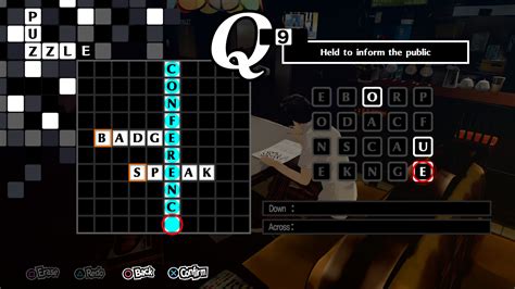 p5r crossword|may blues persona 5.